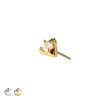 316L SURGICAL STEEL THREADLESS PUSH IN ROUND CZ TRINITY TOP PART